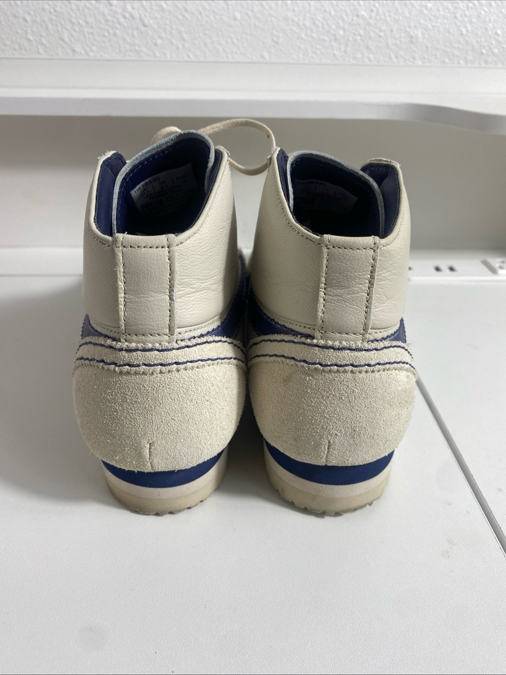 Onitsuka Tiger Mexico 66 SD M PF High Top Men's Size 5.5 Beige Blue New W/O Box - Picture 4 of 16